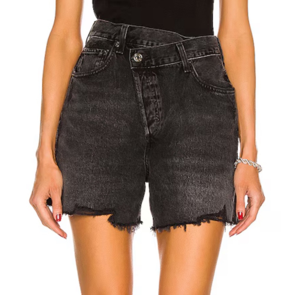 A golde Criss Cross Shorts